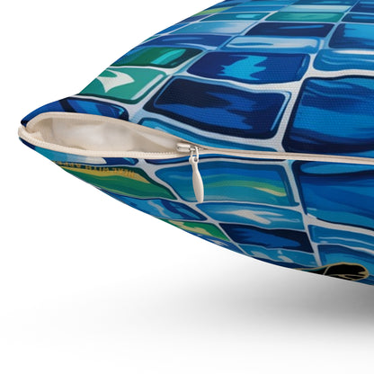 Inspirational Turtle Throw Pillow – Stained Glass Mosaic Cushion | Endurance & Wisdom Decorative Decor