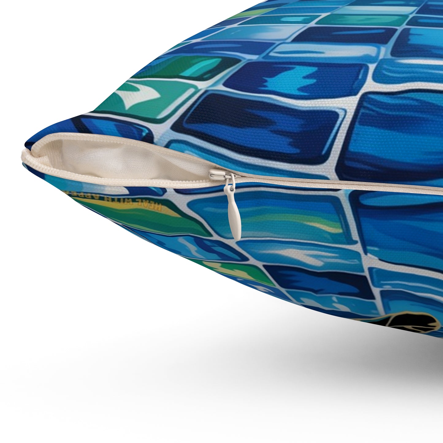 Inspirational Turtle Throw Pillow – Stained Glass Mosaic Cushion | Endurance & Wisdom Decorative Decor