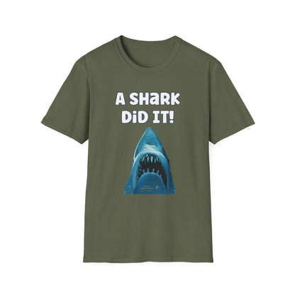 Amputee Humor, Limb Loss Awareness Tee,   A Shark Did It V2 Tank Top Print