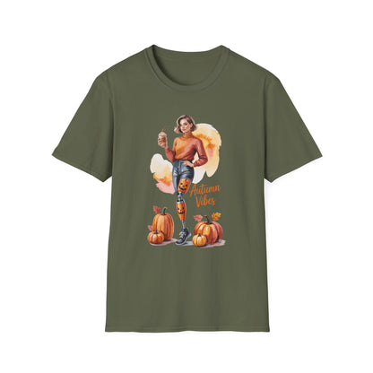 Amputee Humor, Limb Loss Awareness Tee,   Autumn Vibes Amputee V2