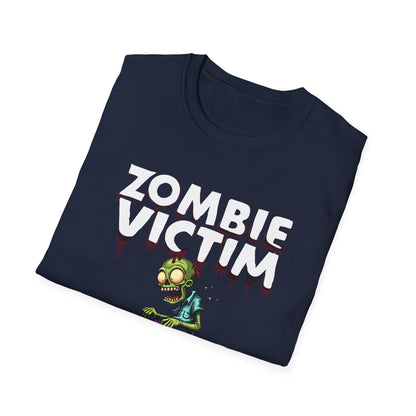Amputee Humor, Limb Loss Awareness Tee,   Zombie Victim Amp V1 Blk Print