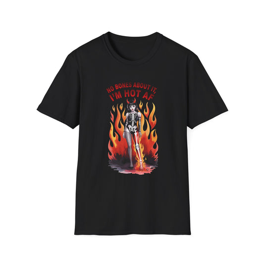 Amputee Humor, Limb Loss Awareness Tee,   No Bones Im Hot V1b