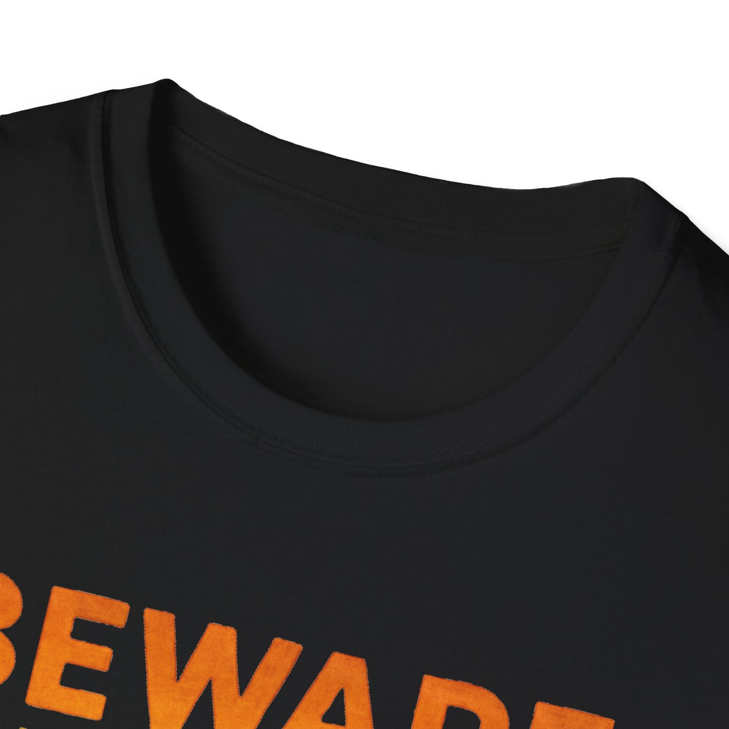 Halloween Ghost T-Shirt, Beware of the Pumpkin Pac Shirt, Unisex Softstyle Tee, Spooky Party Wear, Fall Harvest Tee