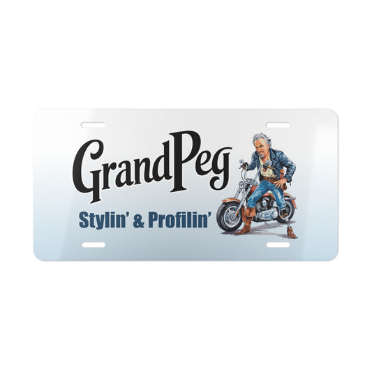 GrandPeg Amputee Wheelchair License Plate – Funny Biker Prosthetic Accessory for Mobility Scooter Riders
