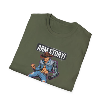 Amputee Humor, Limb Loss Awareness Tee,   Arm Story V1 Print