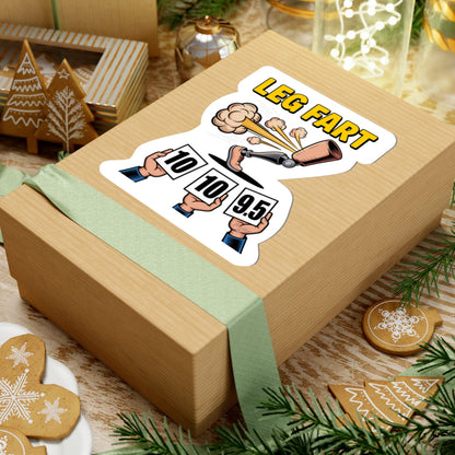Leg Fart Sticker | Prosthetic Leg Cartoon Kiss-Cut Vinyl
