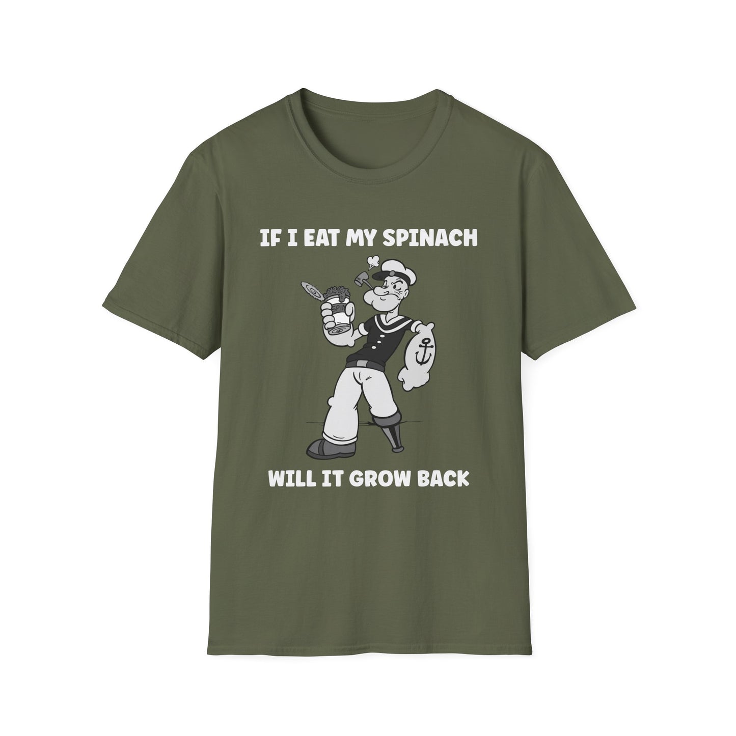Amputee Humor, Limb Loss Awareness Tee,   Popeye V1b 4500 5100 Print