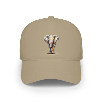Elephant Watercolor Low Profile Cap — Wildlife Lover Baseball Hat