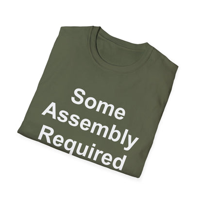 Amputee Humor, Limb Loss Awareness Tee,   Some Assebly Required V1 Wht Print Wm