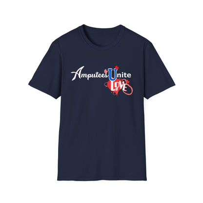 Amputee Humor, Limb Loss Awareness Tee,   Amputees Unite V4 Crew Neck T Shirt Wm