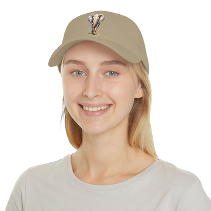 Elephant Watercolor Low Profile Cap — Wildlife Lover Baseball Hat