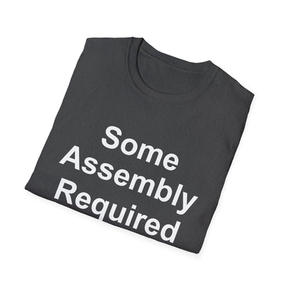 Amputee Humor, Limb Loss Awareness Tee,   Some Assebly Required V1 Wht Print Wm