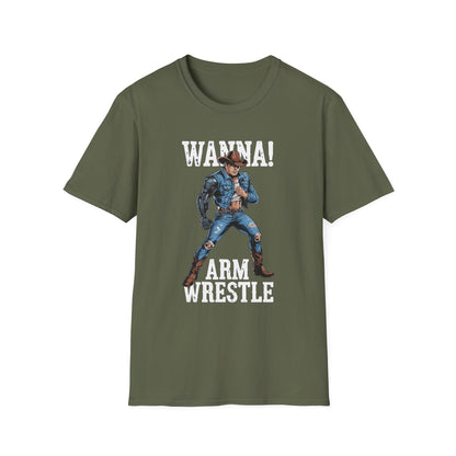 Amputee Humor, Limb Loss Awareness Tee,   Wanna Arm Wrestle V2b Print