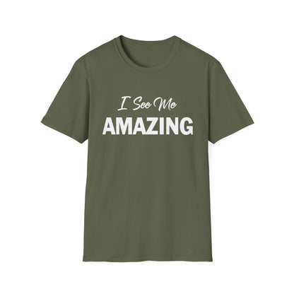 Amputee Humor, Limb Loss Awareness Tee,   I See Me Amazing V1 Blk Print