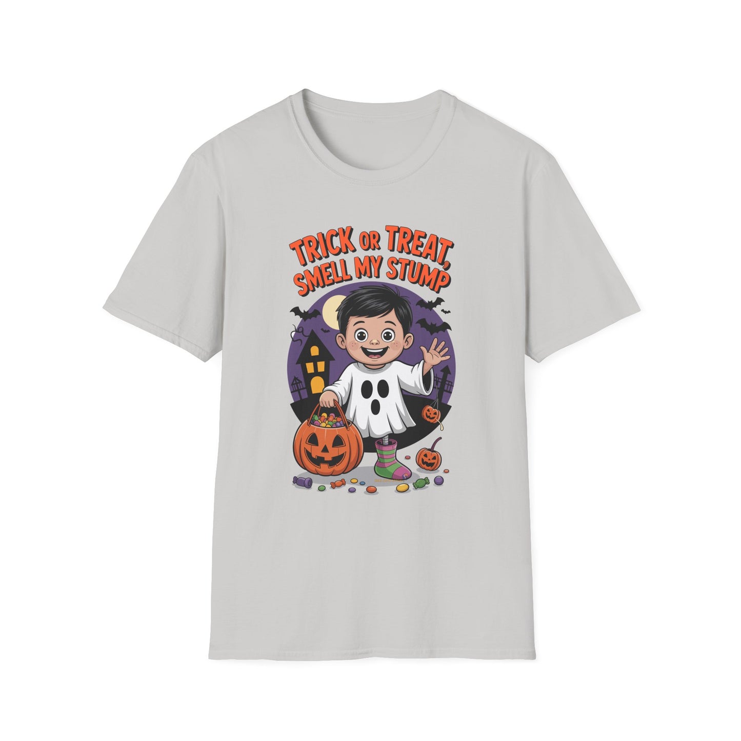 Amputee Humor, Limb Loss Awareness Tee,   Trick Or Treat Smell My Stump V3