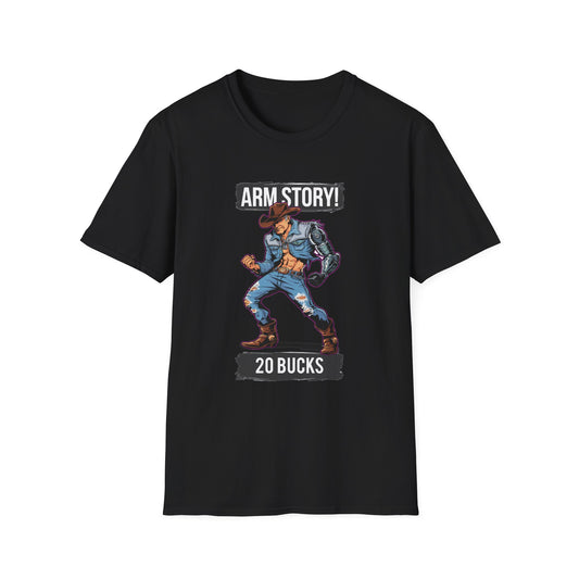 Amputee Humor, Limb Loss Awareness Tee,   Arm Story V1 Print