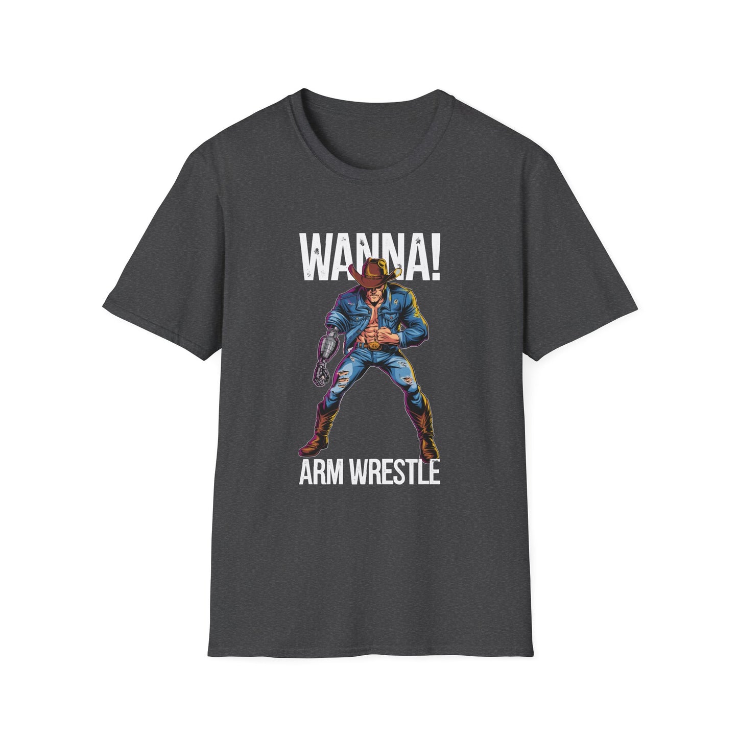 Amputee Humor, Limb Loss Awareness Tee,   Wanna Arm Wrestle V1b Print