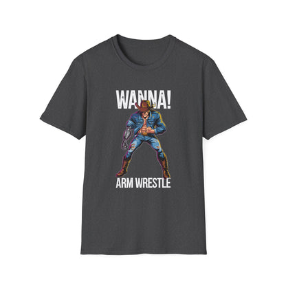 Amputee Humor, Limb Loss Awareness Tee,   Wanna Arm Wrestle V1b Print