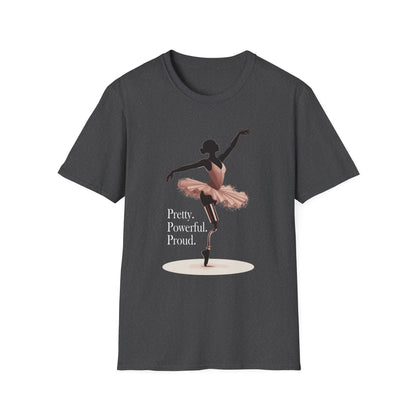 Amputee Humor, Limb Loss Awareness Tee,   Pretty Powerful Proud V1b