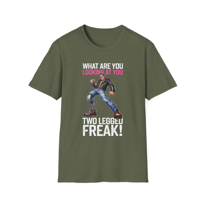 Amputee Humor, Limb Loss Awareness Tee,   What Are You Looking 2 Legged V1b Print