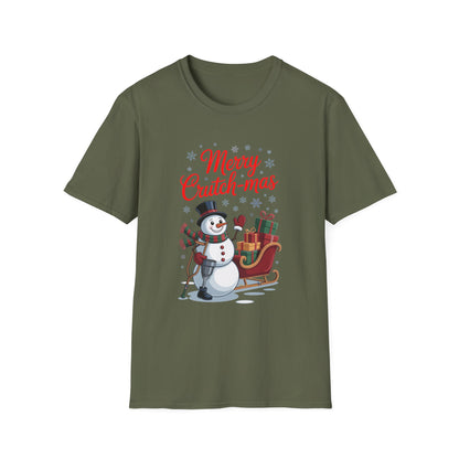 Amputee Humor, Limb Loss Awareness Tee,   Merry Crutchmas V1