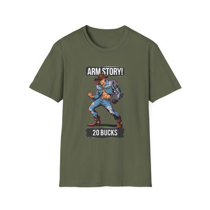 Amputee Humor, Limb Loss Awareness Tee,   Arm Story V1 Print