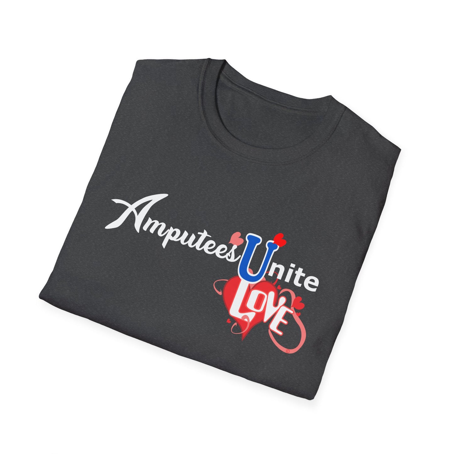 Amputee Humor, Limb Loss Awareness Tee,   Amputees Unite V4 Crew Neck T Shirt Wm
