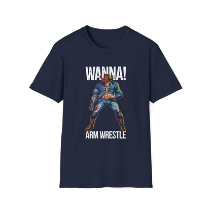 Amputee Humor, Limb Loss Awareness Tee,   Wanna Arm Wrestle V1b Print
