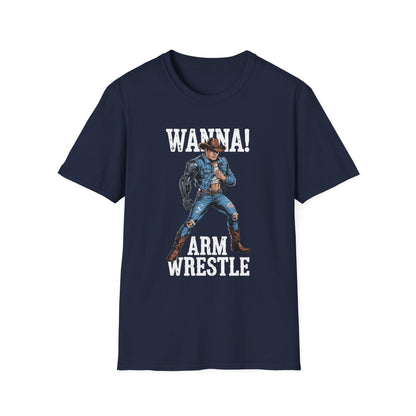Amputee Humor, Limb Loss Awareness Tee,   Wanna Arm Wrestle V2b Print