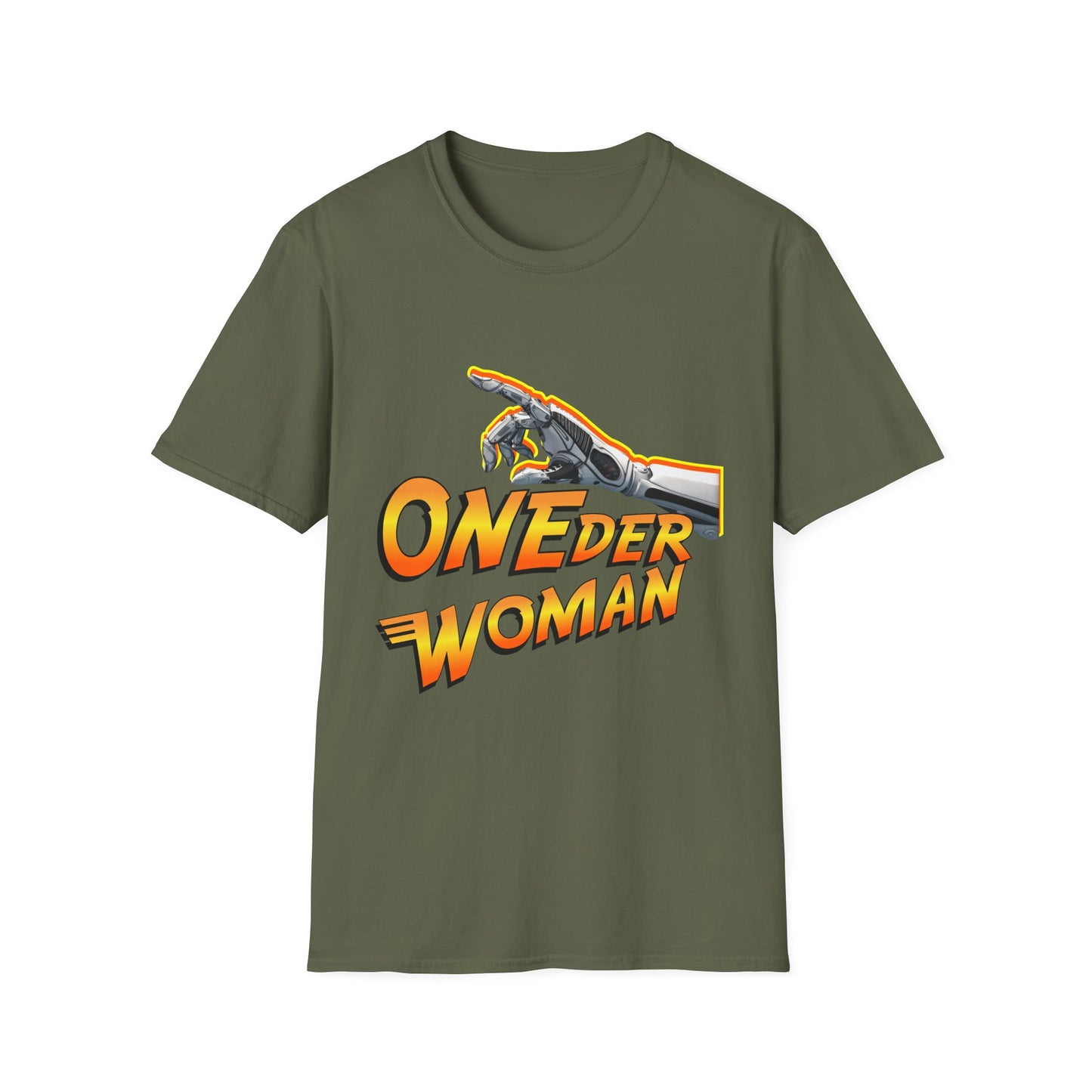 Amputee Humor, Limb Loss Awareness Tee,   Oneder Woman V1 Blk Shrt Print