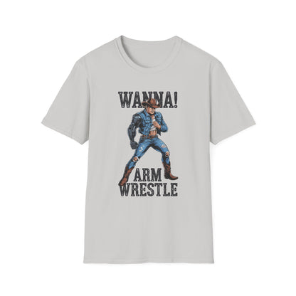 Amputee Humor, Limb Loss Awareness Tee,   Wanna Arm Wrestle V2b Print