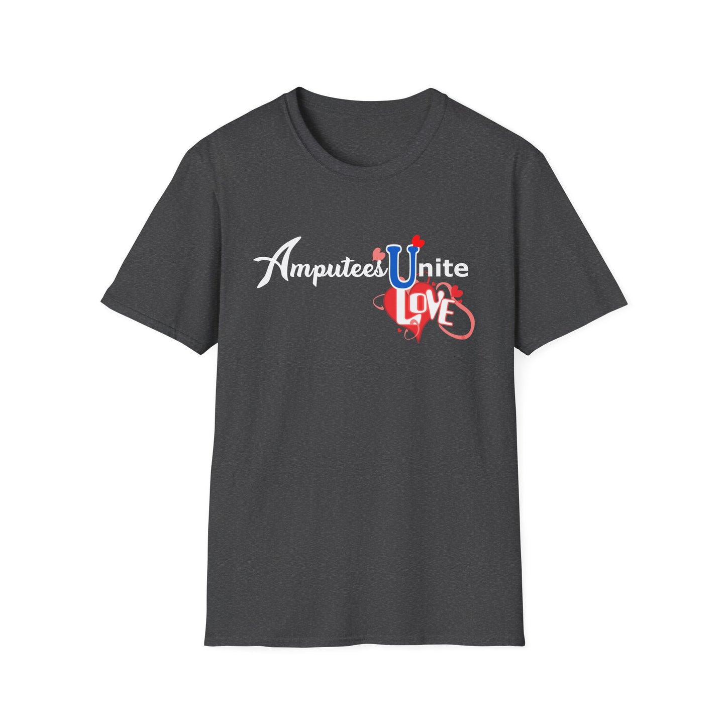 Amputee Humor, Limb Loss Awareness Tee,   Amputees Unite V4 Crew Neck T Shirt Wm
