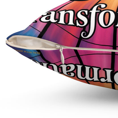Inspirational Butterfly Throw Pillow – Stained Glass Mosaic Cushion | Loyalty & Spirit Decorative Pillow