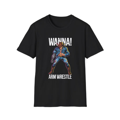 Amputee Humor, Limb Loss Awareness Tee,   Wanna Arm Wrestle V1b Print