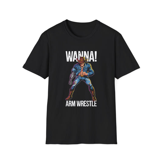 Amputee Humor, Limb Loss Awareness Tee,   Wanna Arm Wrestle V1b Print