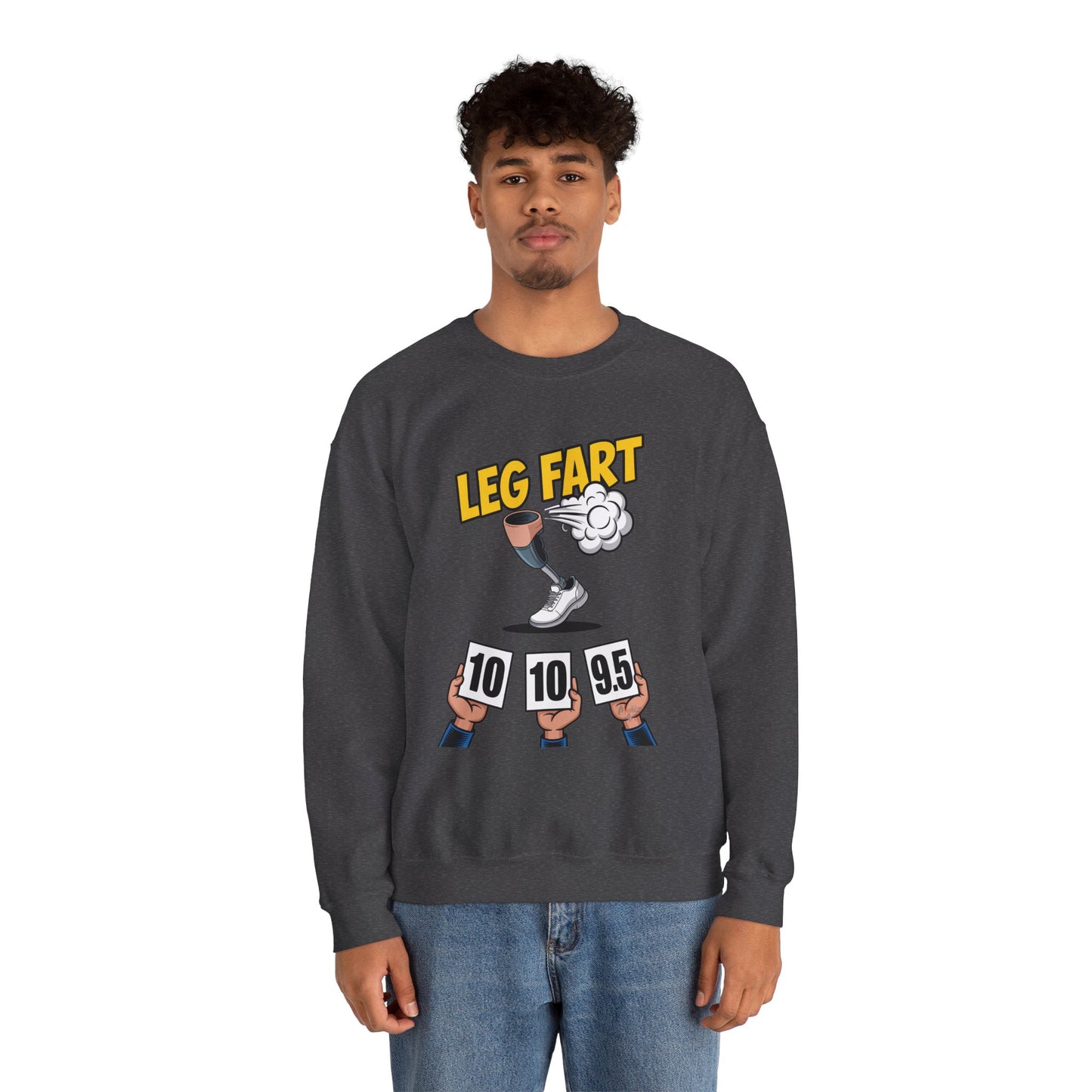 Prosthetic Leg Fart Scoreboard sweatshirt | Funny Amputee Novelty Crewneck