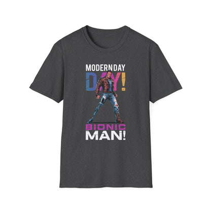 Amputee Humor, Limb Loss Awareness Tee,   Modern Day Bionic Man V3b Print