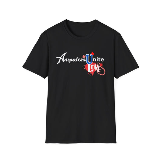 Amputee Humor, Limb Loss Awareness Tee,   Amputees Unite V4 Crew Neck T Shirt Wm