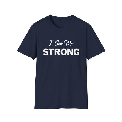 Amputee Humor, Limb Loss Awareness Tee,   I See Me Strong V1 Blk Print