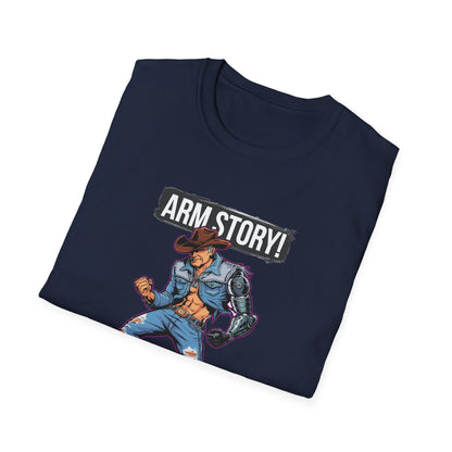 Amputee Humor, Limb Loss Awareness Tee,   Arm Story V1 Print