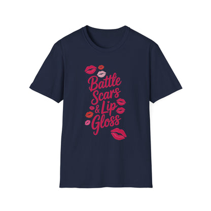 Amputee Humor, Limb Loss Awareness Tee,   Battle Scars N Lip Gloss V2