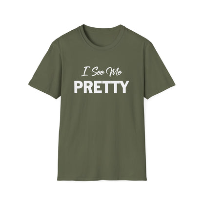 Amputee Humor, Limb Loss Awareness Tee,   I See Me Pretty V1 Blk Print