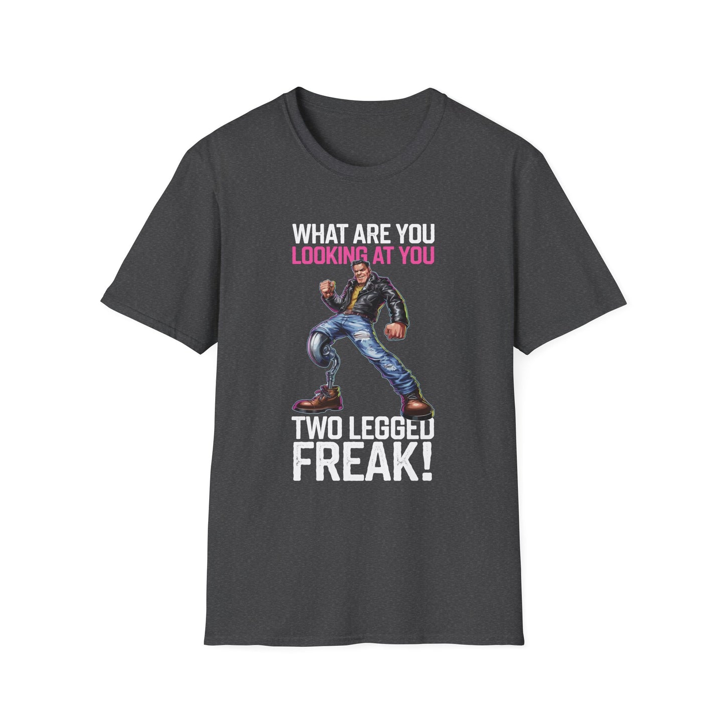 Amputee Humor, Limb Loss Awareness Tee,   What Are You Looking 2 Legged V1b Print