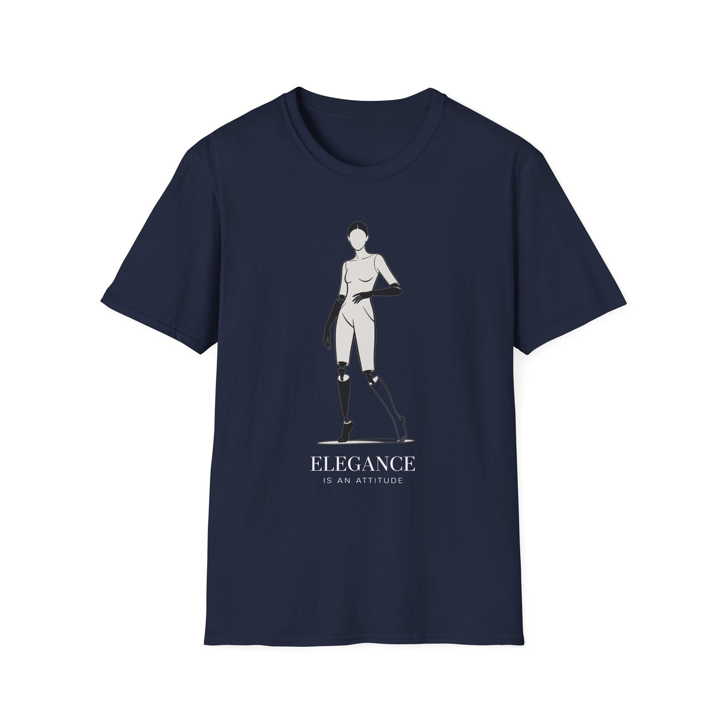 Amputee Humor, Limb Loss Awareness Tee,   Elegance Is An Attitude V1b