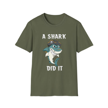 Amputee Humor, Limb Loss Awareness Tee,   Shark Week V2 Blk Shrt Print Wm