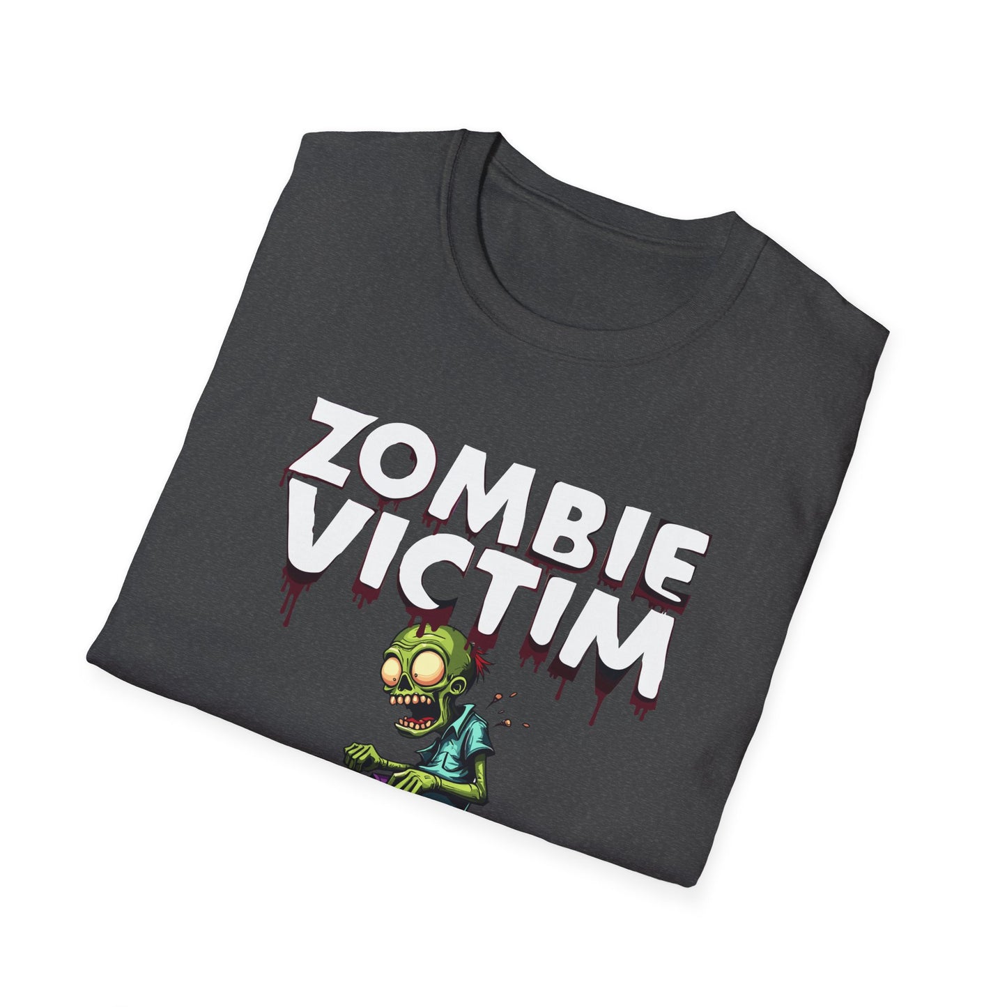 Amputee Humor, Limb Loss Awareness Tee,   Zombie Victim Amp V1 Blk Print