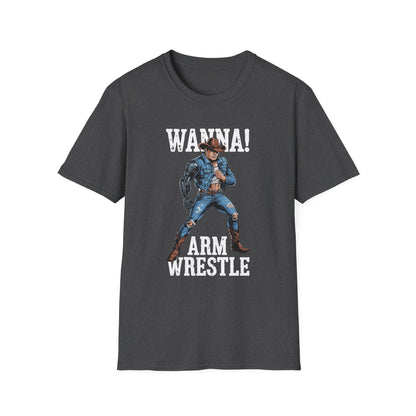 Amputee Humor, Limb Loss Awareness Tee,   Wanna Arm Wrestle V2b Print
