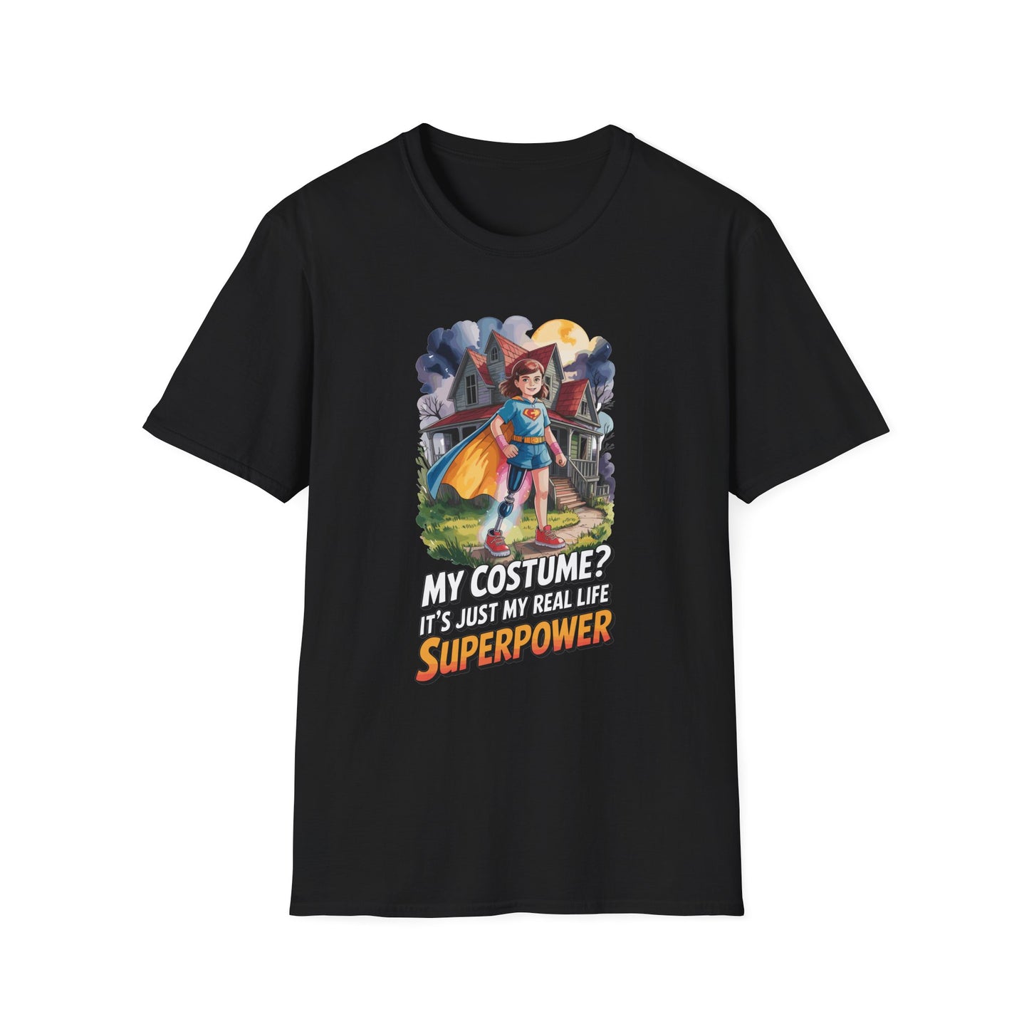 Amputee Humor, Limb Loss Awareness Tee,   My Costume Is My Superpower V1