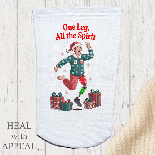 Amputee Sock, "Jingle Elf V2" 3ply Stump Sock