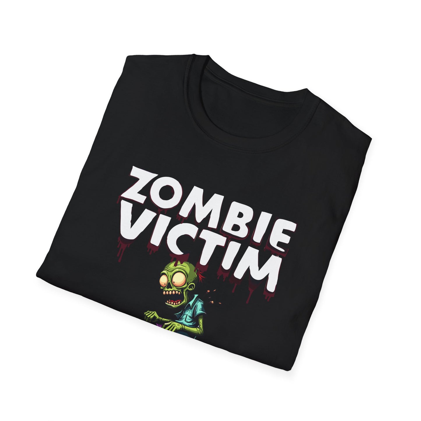 Amputee Humor, Limb Loss Awareness Tee,   Zombie Victim Amp V1 Blk Print